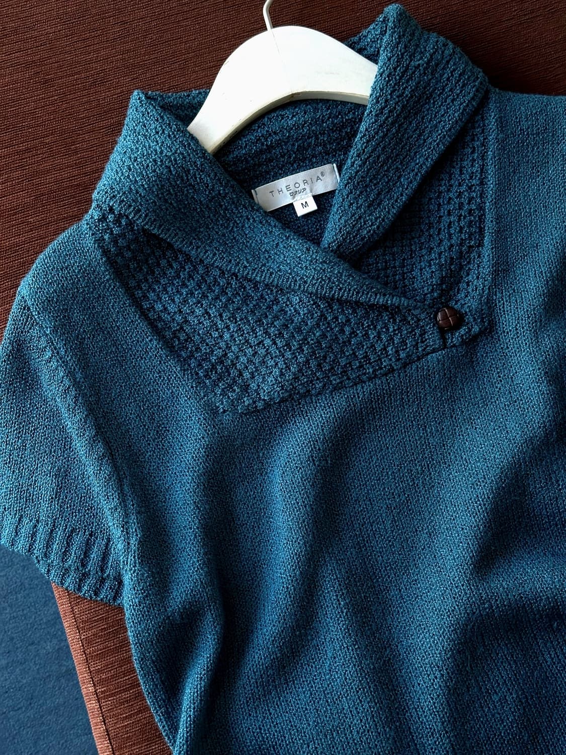 Shawl collar design knit top 상품이미지2