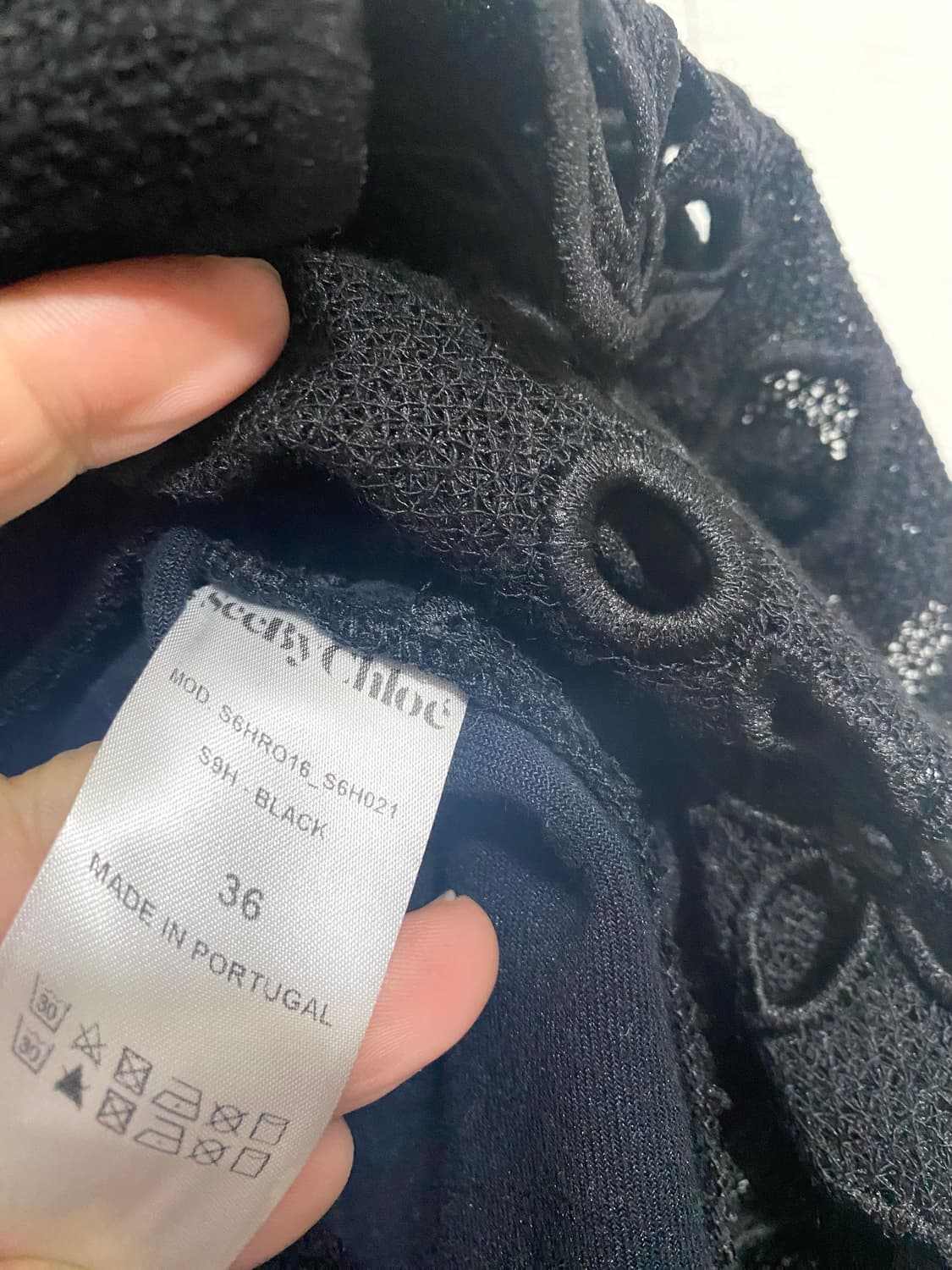 씨바이 끌로에 블랙 레이스 원피스 상품이미지5