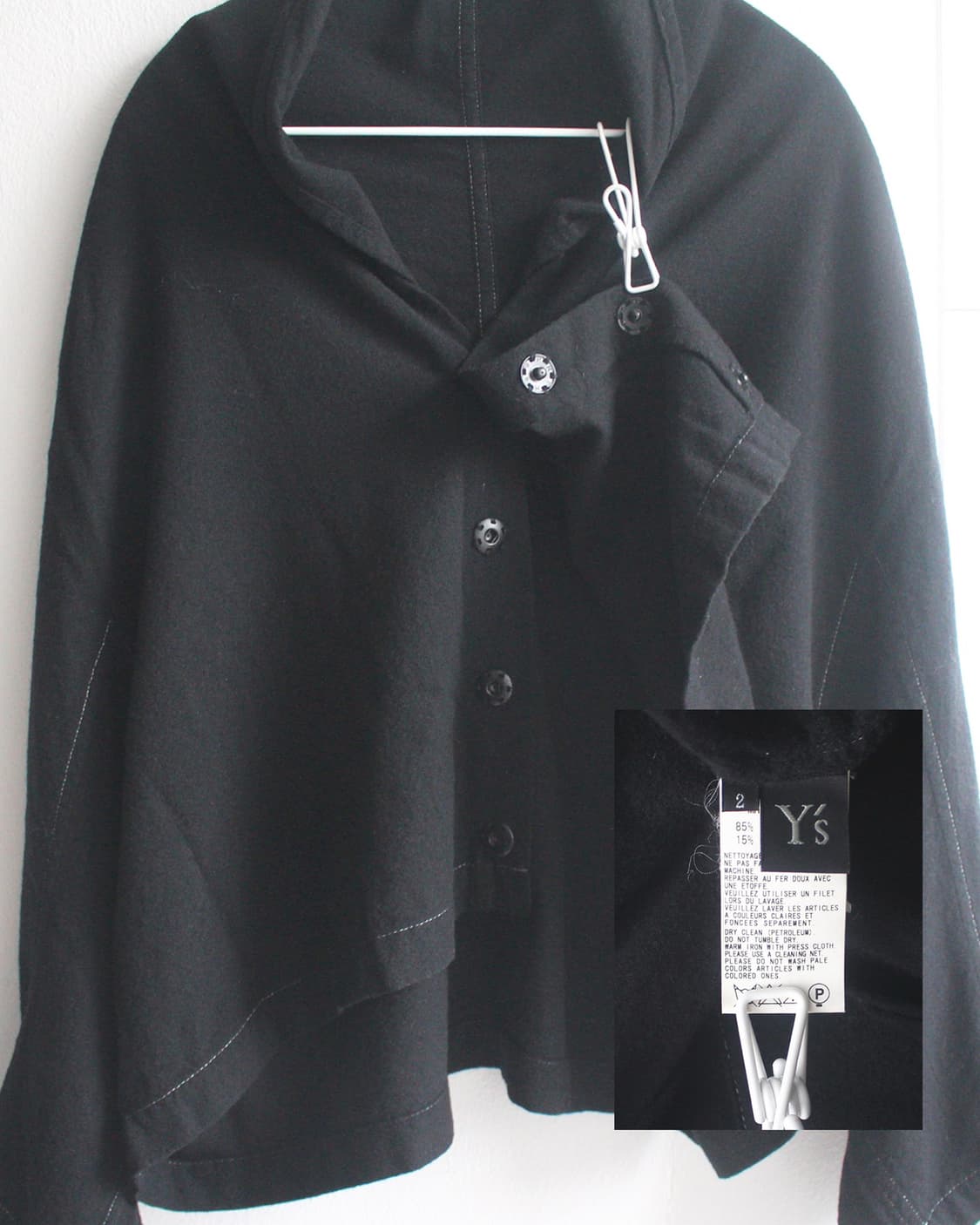 y’s cape stitch wool coat 상품이미지4