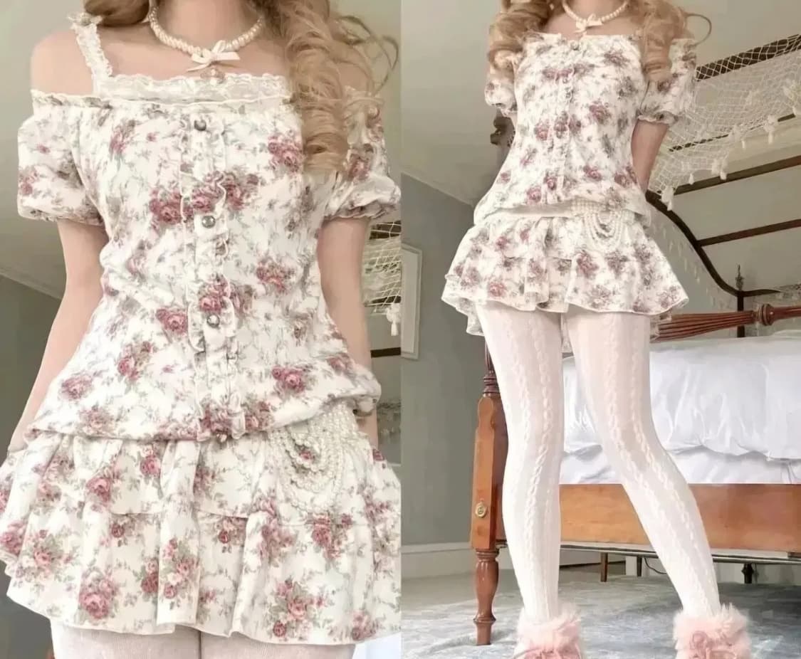 리즈리사 고전 원피스 헤이세이 히메갸루 양산형 트랄라라 모리걸 핀터깔 상품이미지1