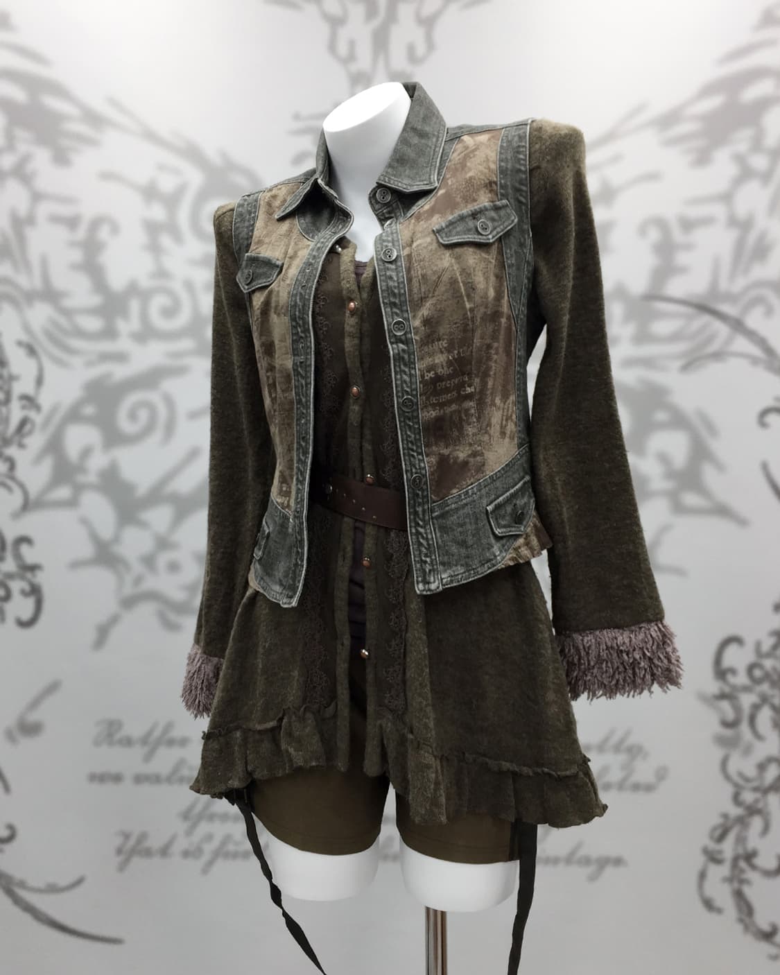 Grunge denim vest 상품이미지2