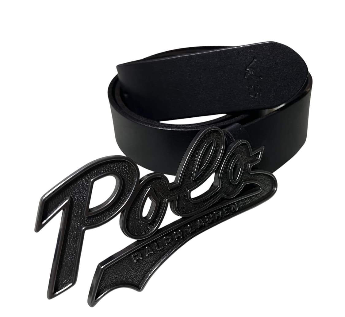 (새상품) 폴로 랄프로렌 블랙 빅로고 웨스턴 벨트 36사이즈 상품이미지1