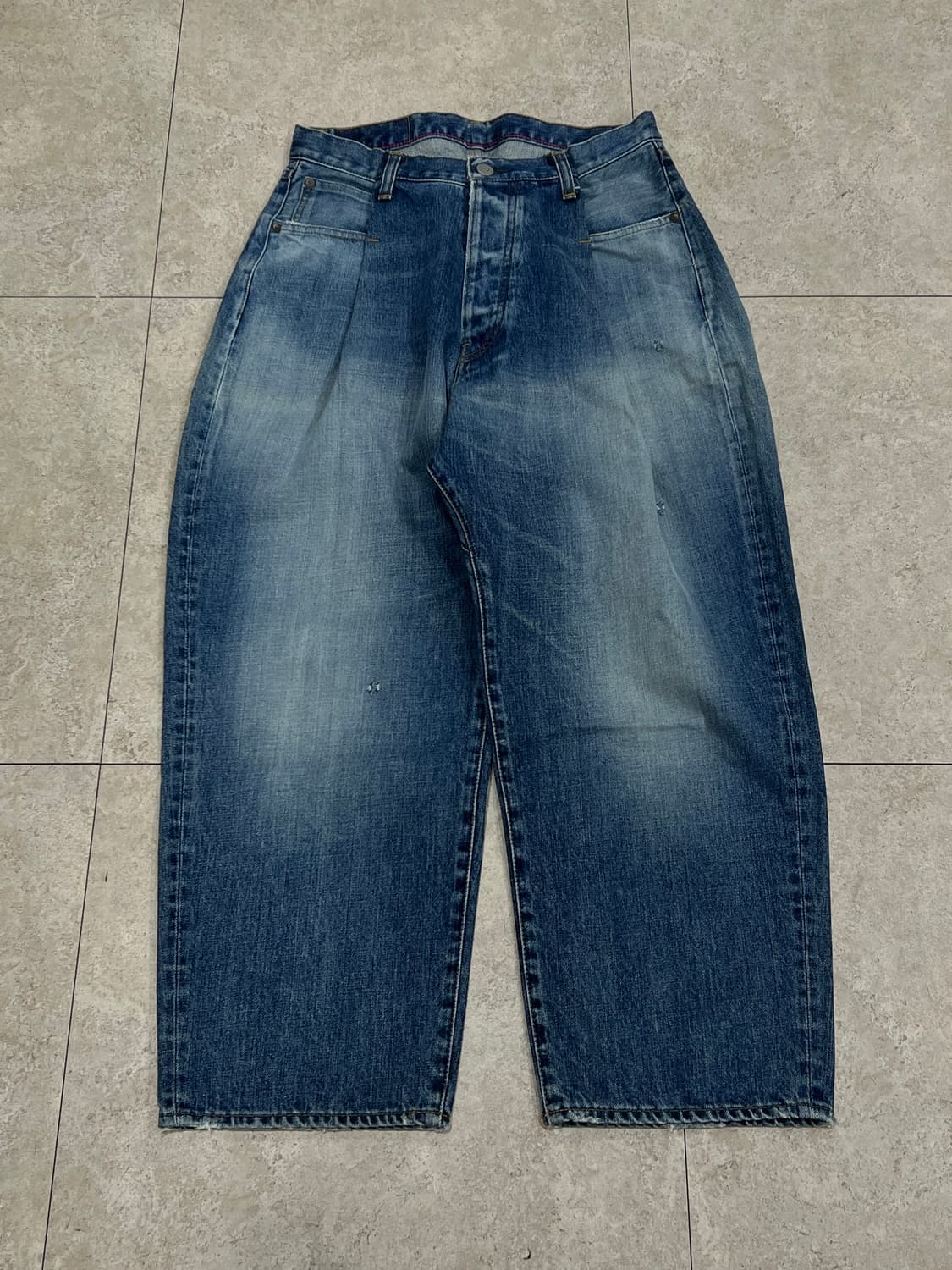 (28) 오디너리핏츠 중청 와이드 앵클 데님 팬츠 상품이미지2