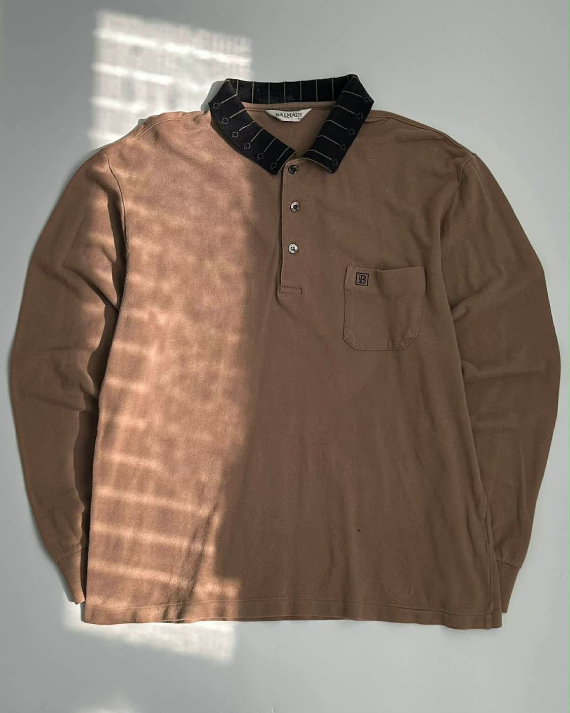 [100] Balmain 발망 콘드라스트 카라넥 럭비셔츠 슬리브 상품이미지1