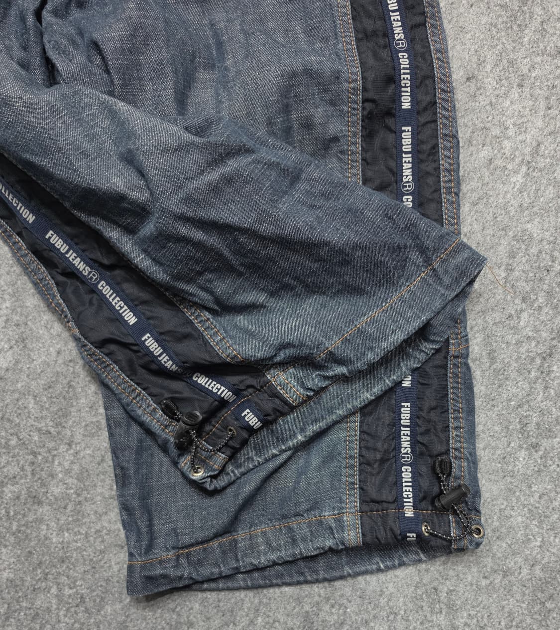 FUBU 후부 올드스쿨 Y2K 버뮤다 스트링 데님 하프팬츠 상품이미지6