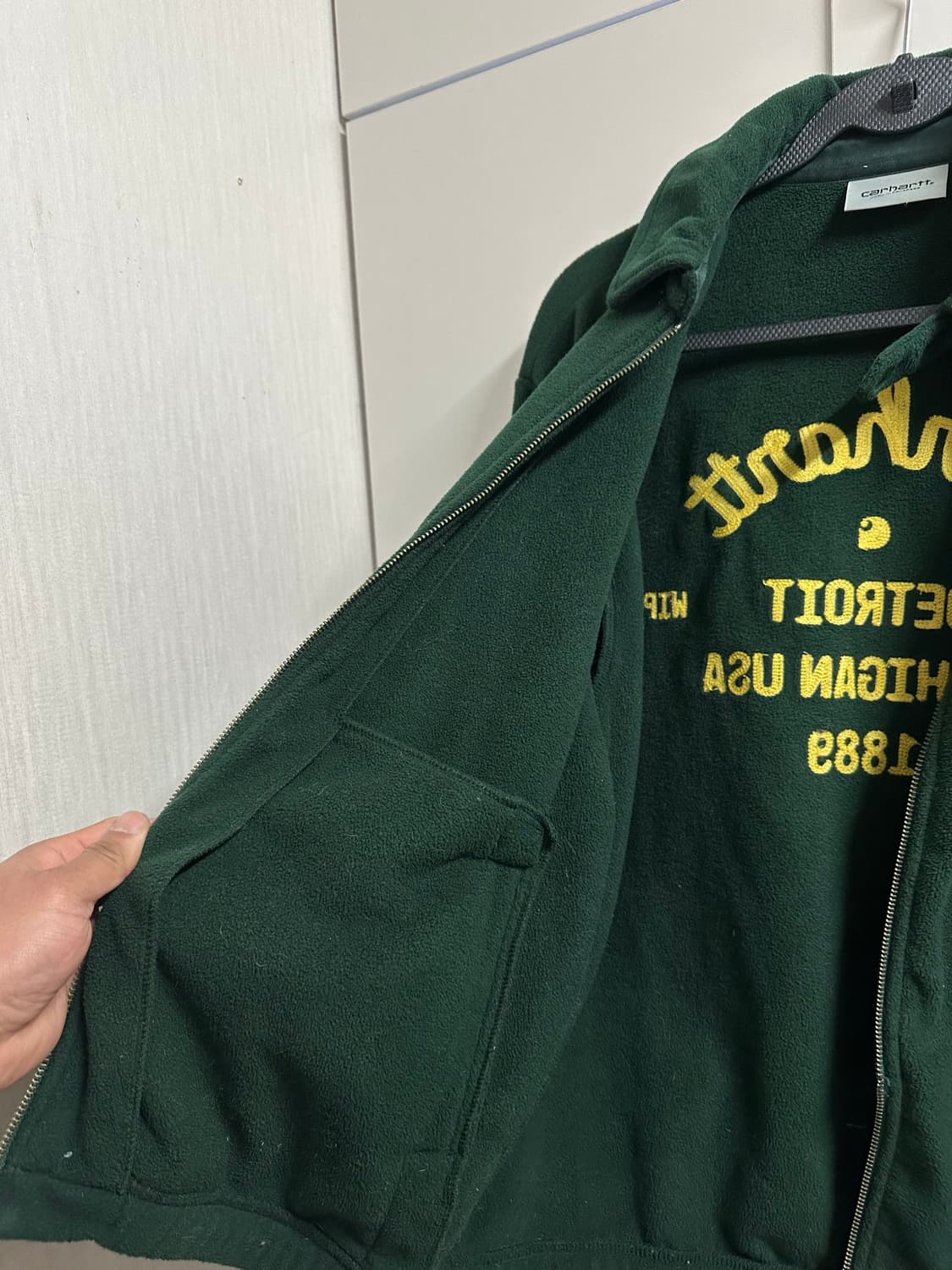칼하트 플리스 자켓 녹색 M 상품이미지5