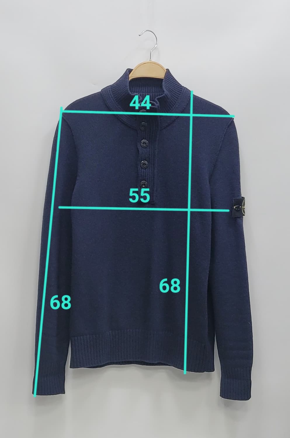 STONE ISLAND 스톤아일랜드 하프 집업 하이넥 니트 / 남 M  상품이미지10