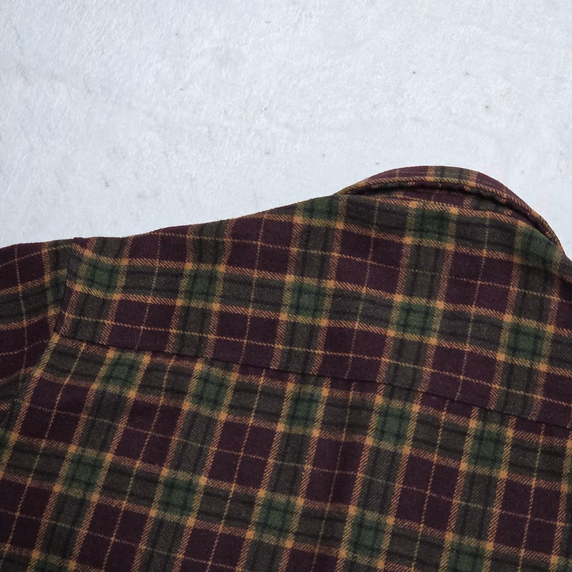 빈티지 버건디 그린 오버핏 체크 셔츠 상품이미지5