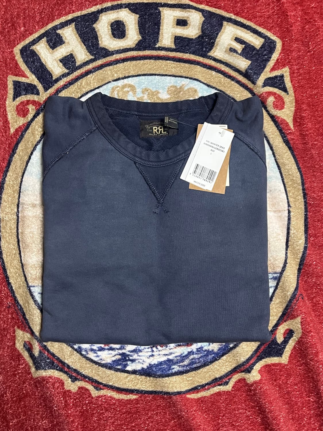 RRL 가먼트다이 프렌치테리 맨투맨 스웨트셔츠 상품이미지1