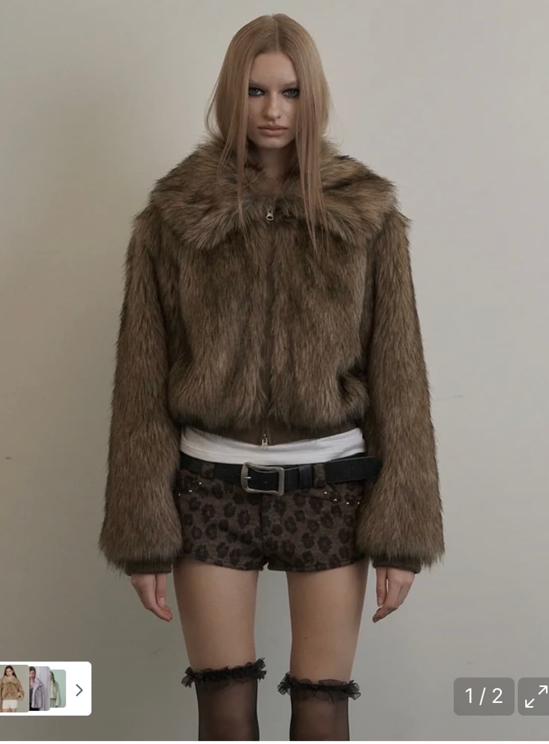 셋업이엑스이 FUR SHORT JACKET 상품이미지1