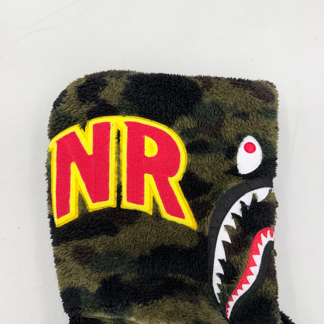 베이프 샤크 후드집업 풀집 보아털 플리스 자켓 상품이미지5