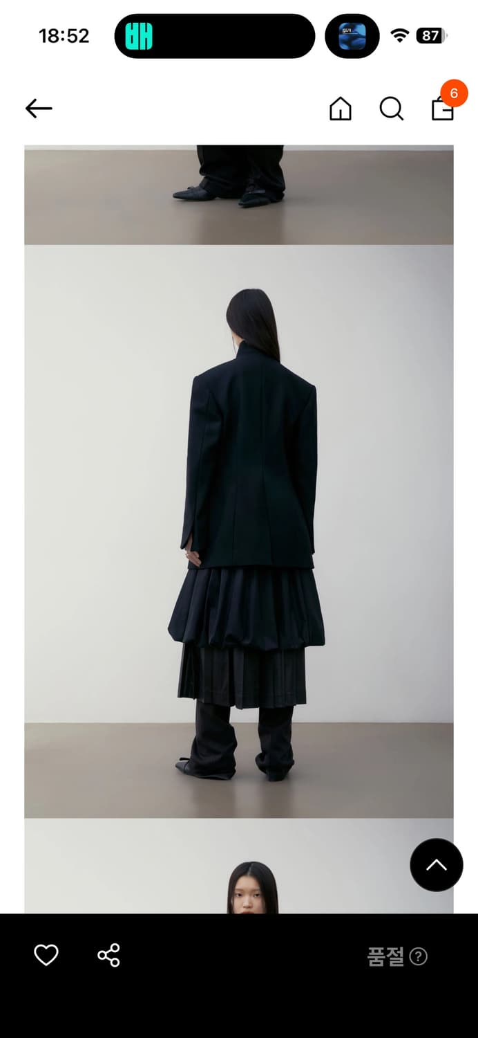 로우클래식 슬림핏 울코트 블랙 S 상품이미지3