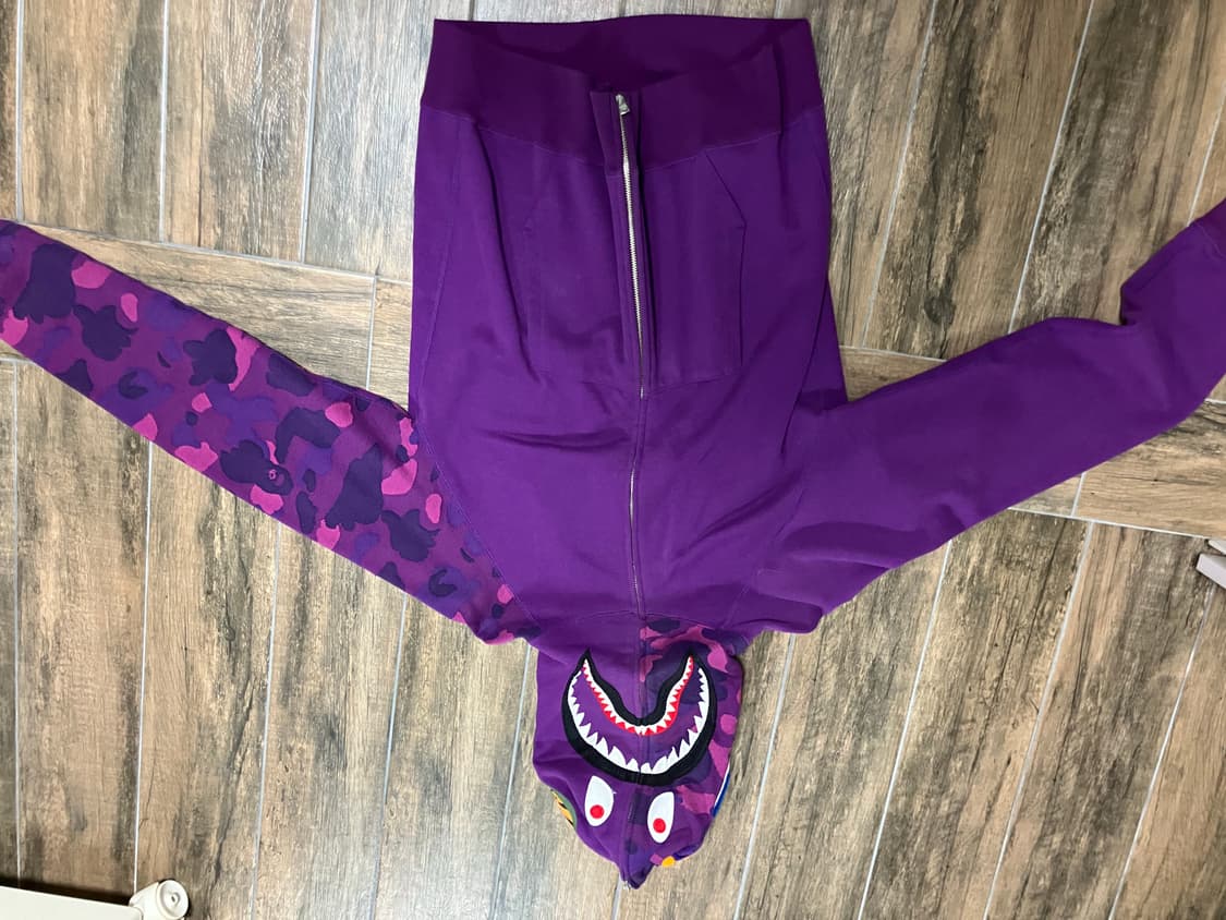 베이프bape 후드집업 퍼플/보라 상품이미지1