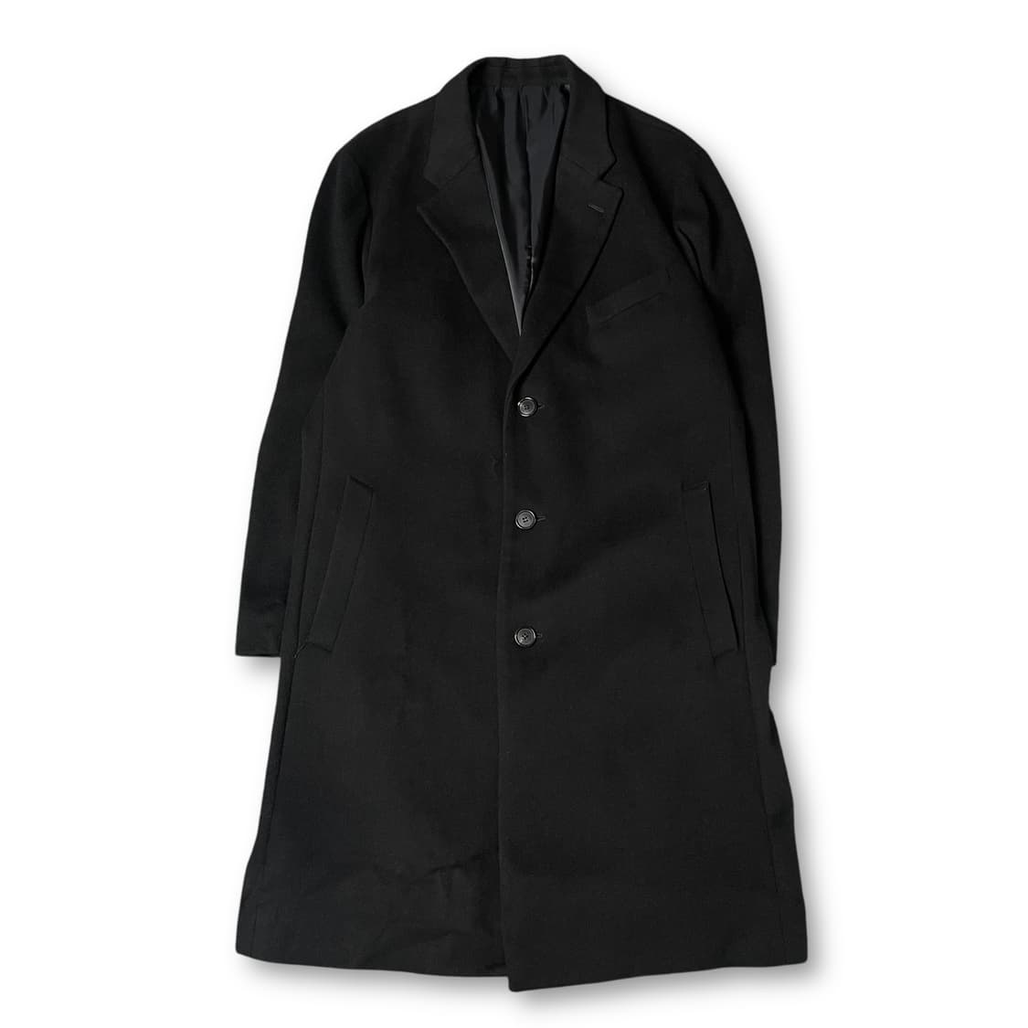 써모라이트 블랙 울 싱글 코트 110 상품이미지1