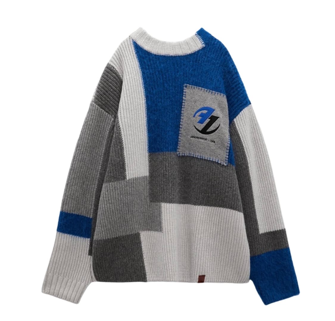 자라 x 아더에러 패치워크 오버사이즈 니트 스웨터 멀티컬러 상품이미지1