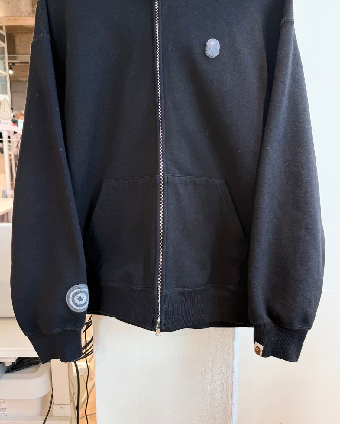 베이프 블랙 헤드 원 포인트 샤크 후드집업  상품이미지6