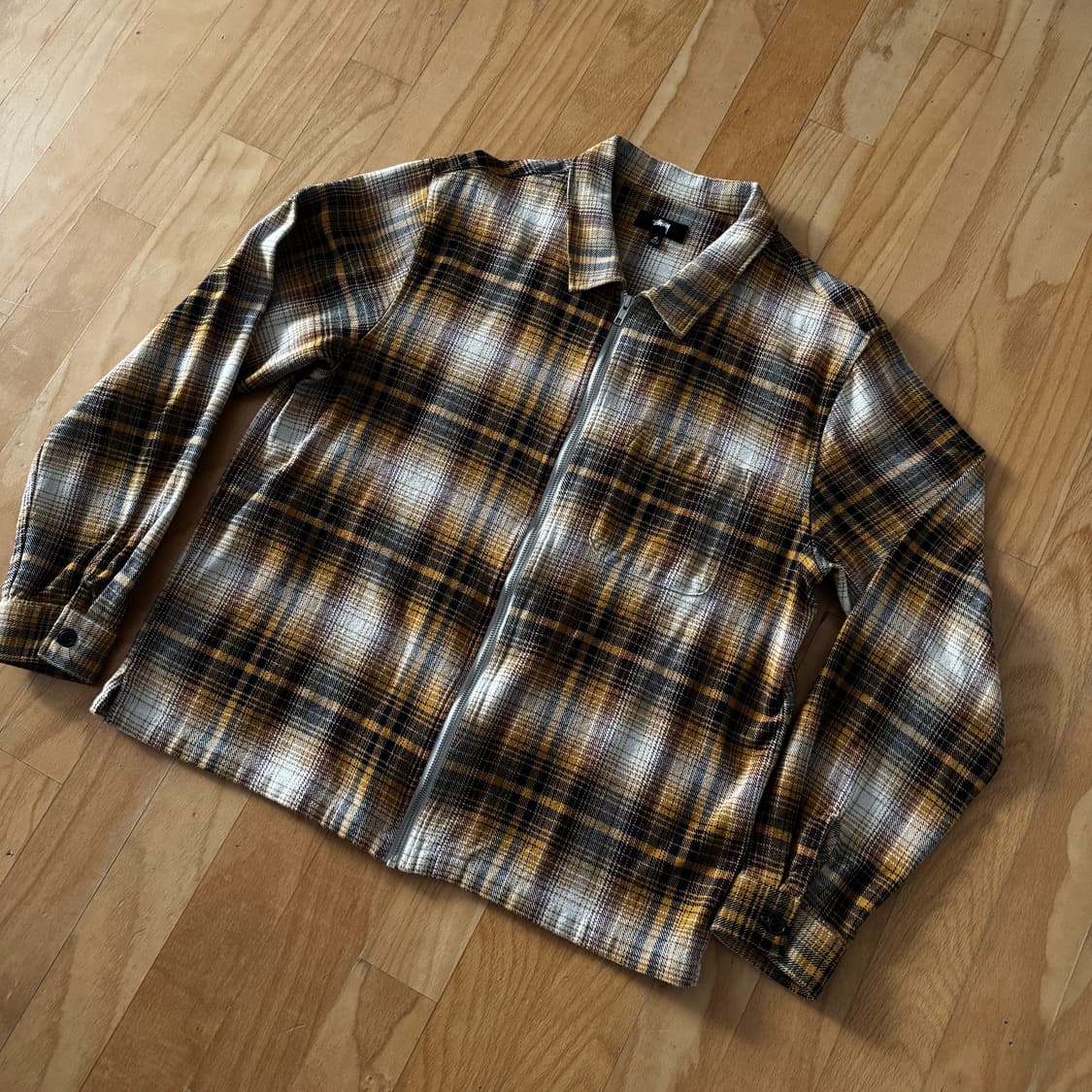 스투시 Stussy 잭 쉐도우 플레이드 집 셔츠 M 상품이미지1