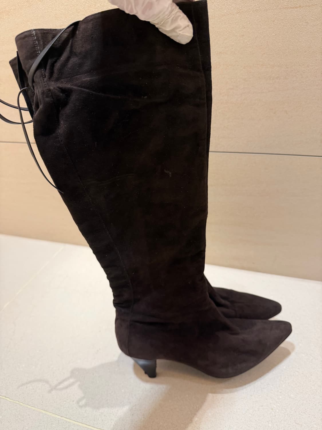 Mine 마인 스웨이드 롱부츠 240 구두 부츠 워커 여자신발 한섬 상품이미지7