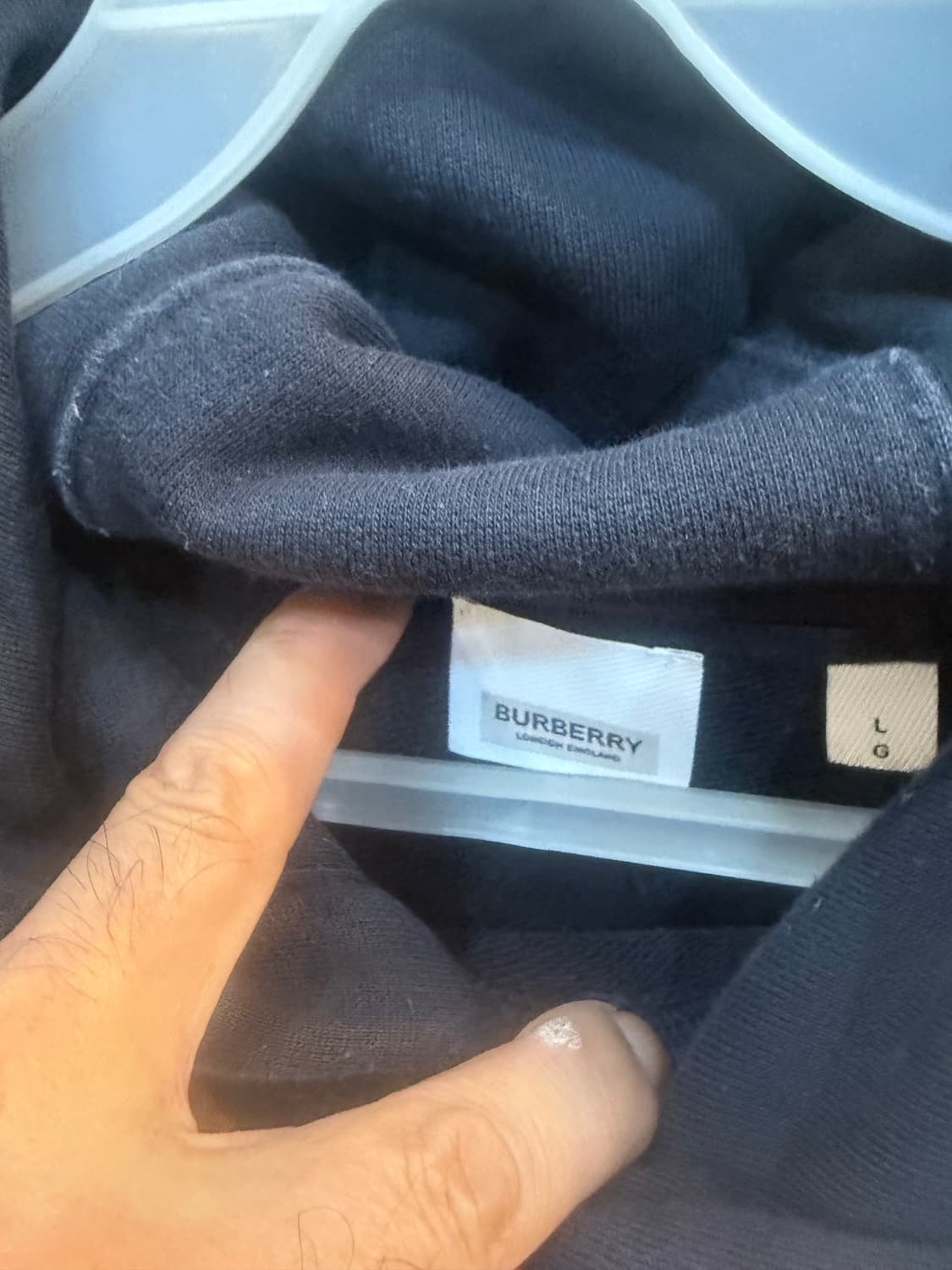 100-105 정품 버버리 로고 아플리케 후드티 팝니다 상품이미지2