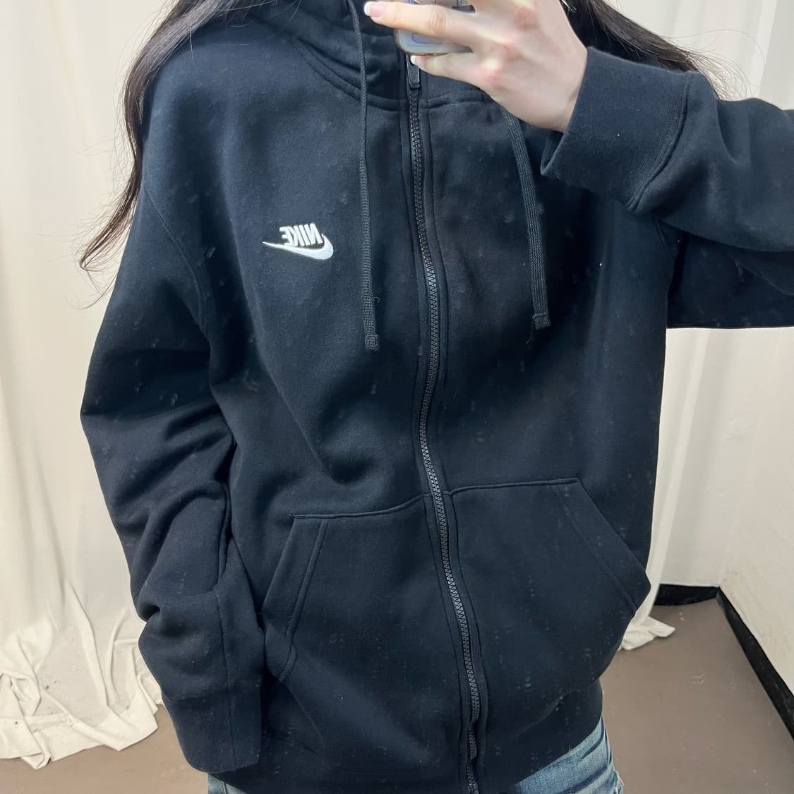 Nike black zip-up hoodie 상품이미지3