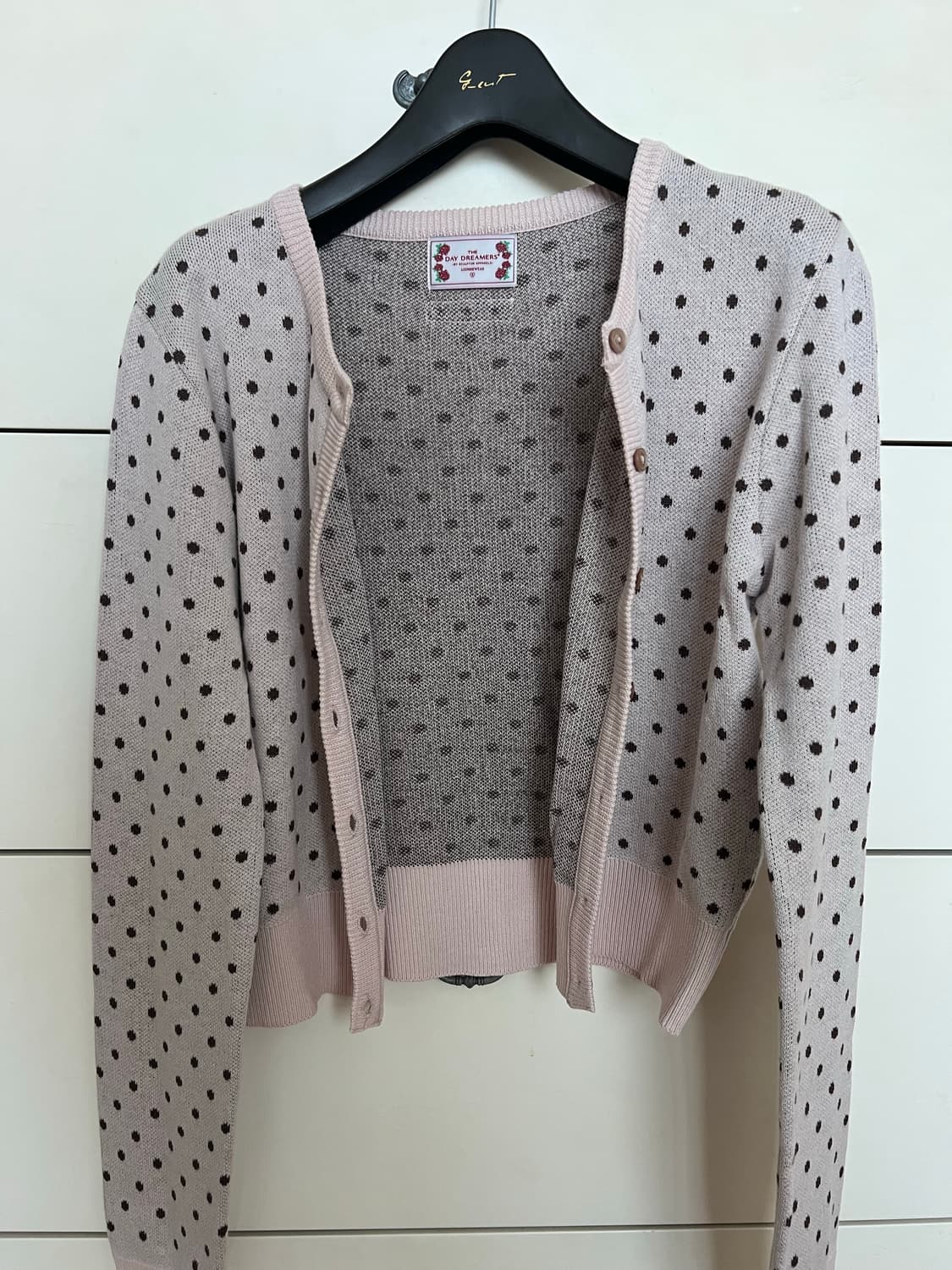 스컬프터 도트 가디건 상품이미지1