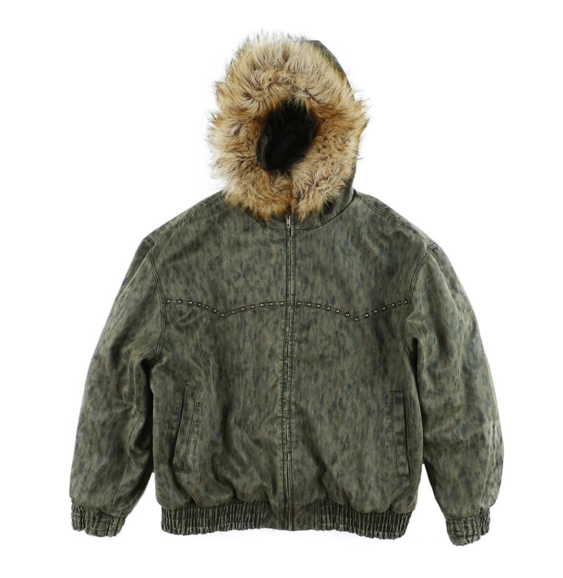 ERTR 퍼 스웨이드 자켓(후드집업) S 상품이미지1