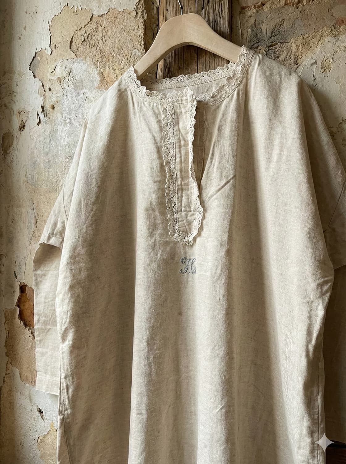 1900’s French Antique Linen 🇫🇷 그랑파 슈미즈 상품이미지2