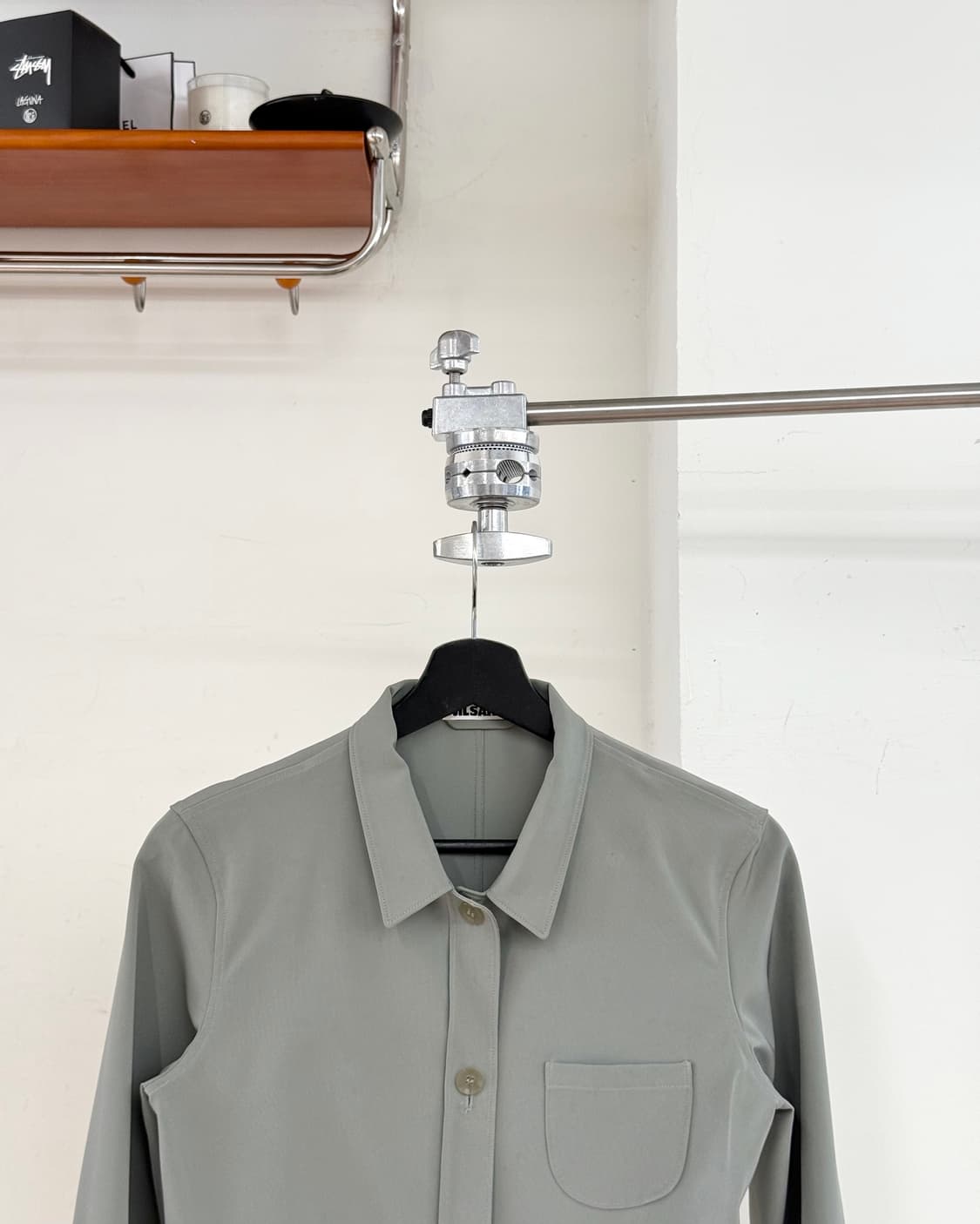 질 샌더 세이지 그린 체스트 패치 포켓 셔츠 상품이미지2