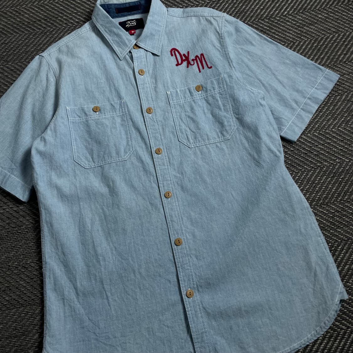 데우스 엑스 마키나 빅로고 샴브레이 데님 셔츠 o 4318 상품이미지4