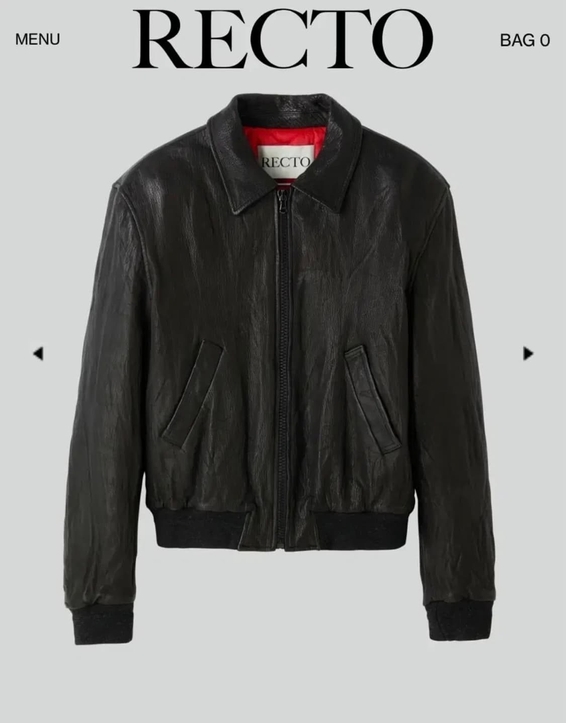 렉토 벤 크링클 레더 점퍼 L 상품이미지1