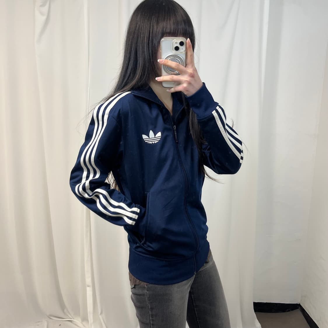 Adidas Firebird Navy Track Jacket 상품이미지2