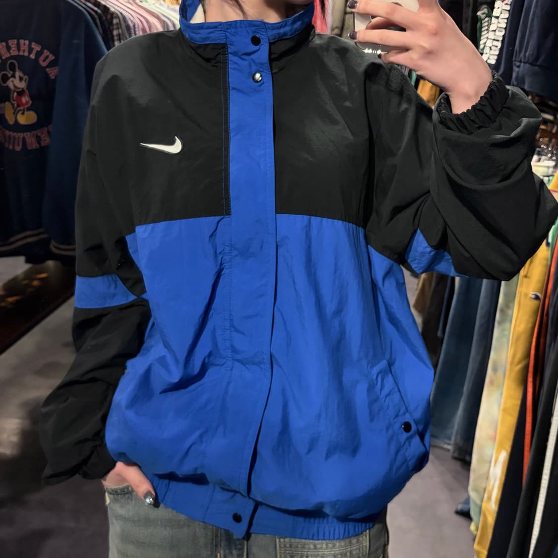 [IM] Nike 나이키 투톤 후드 바람막이 블루 블랙 상품이미지3