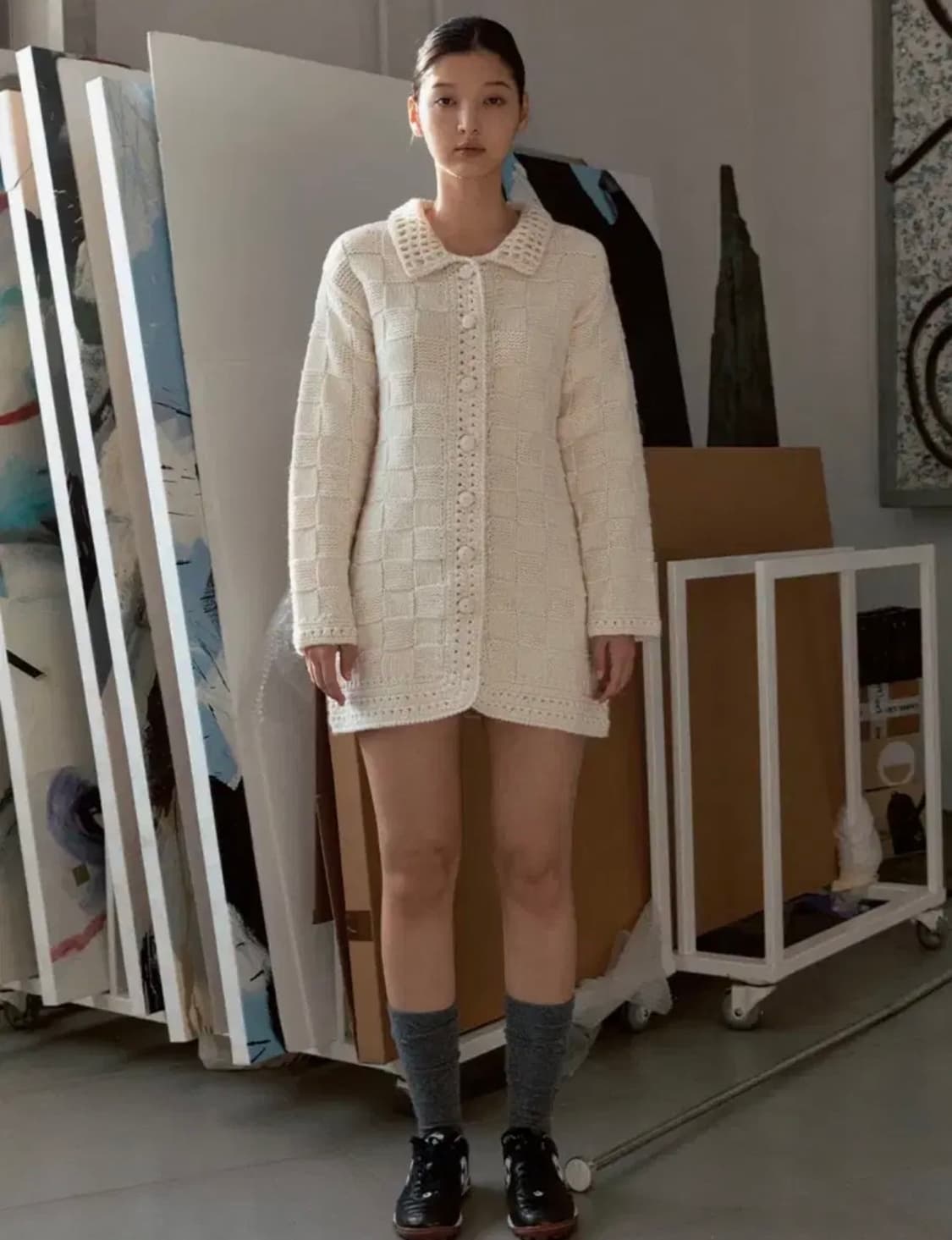 시눈 핸드메이드 크로쉐 니트 드레스 상품이미지3