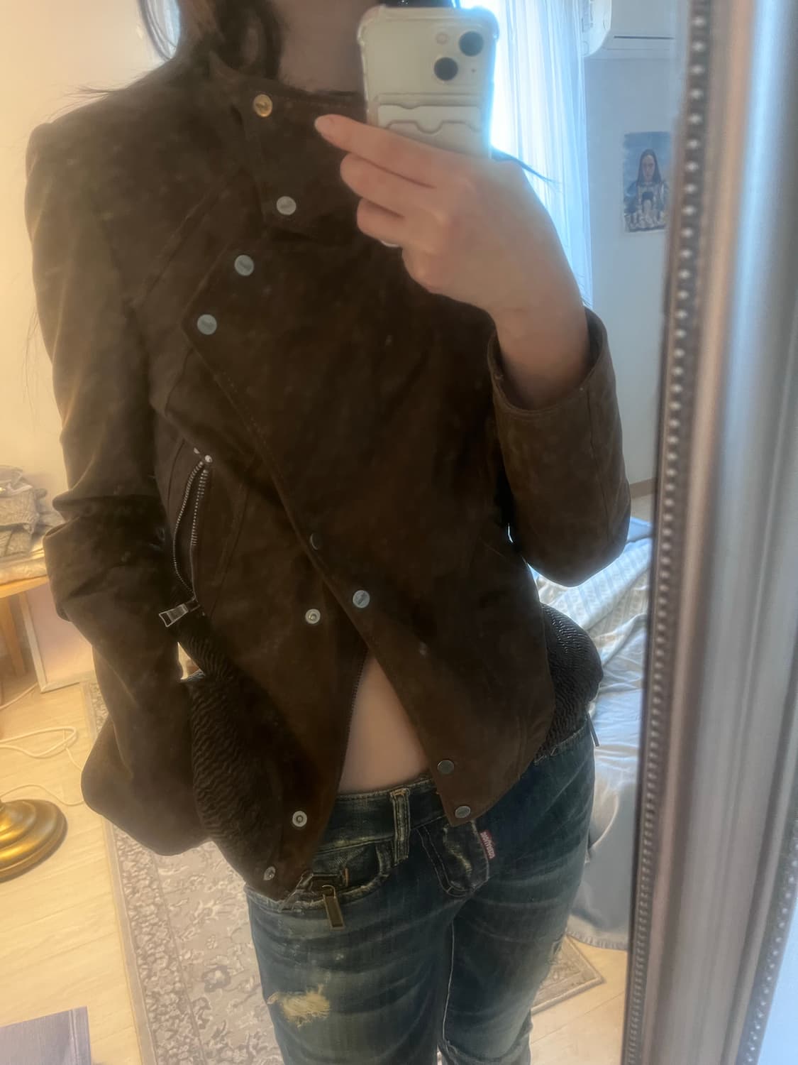 구찌 빈티지 가죽자켓(브라운) 상품이미지3