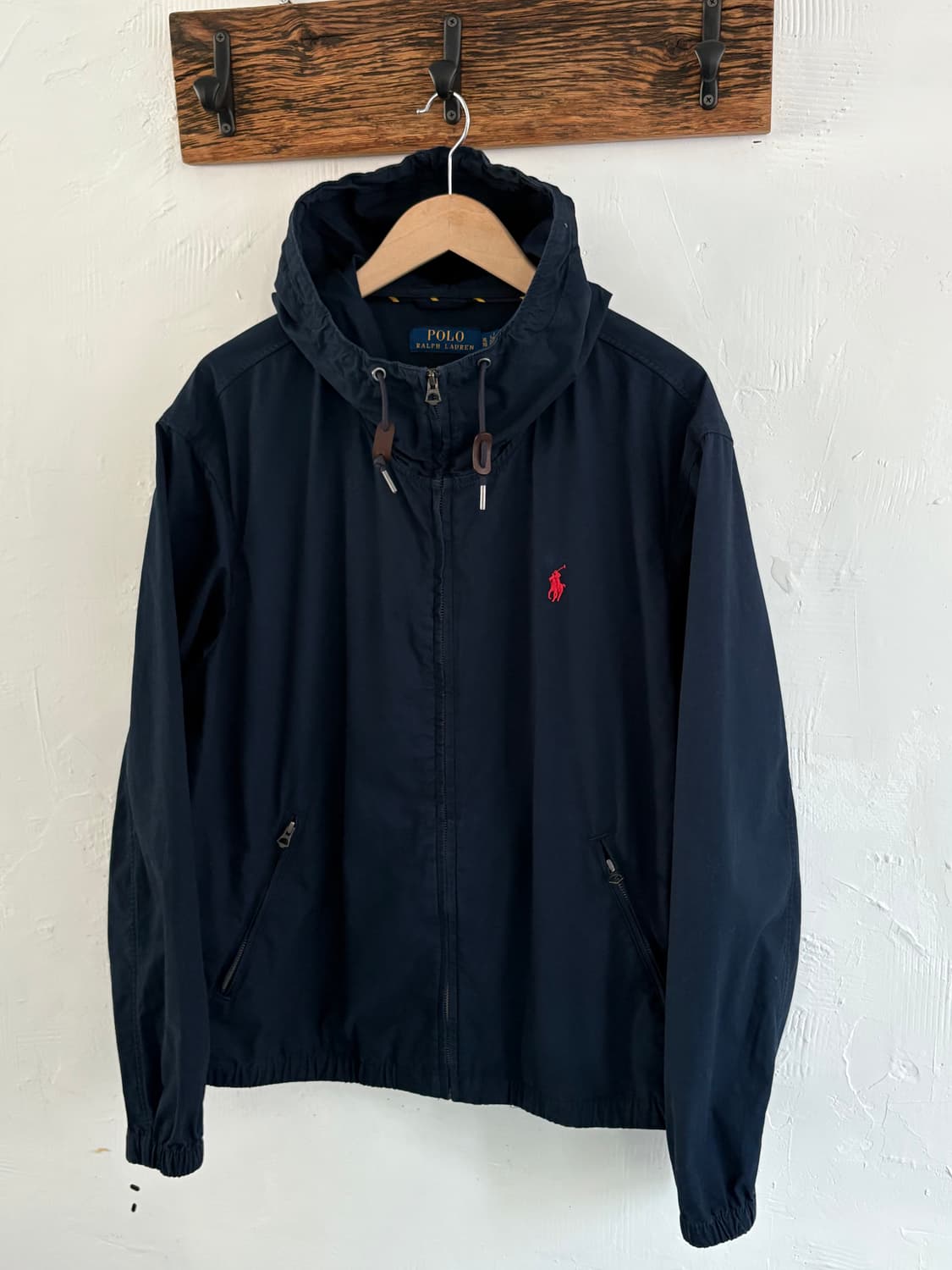 Polo 폴로랄프로렌 신형라벨 코튼 쉘 네이비 후드 자켓  ​ 상품이미지1