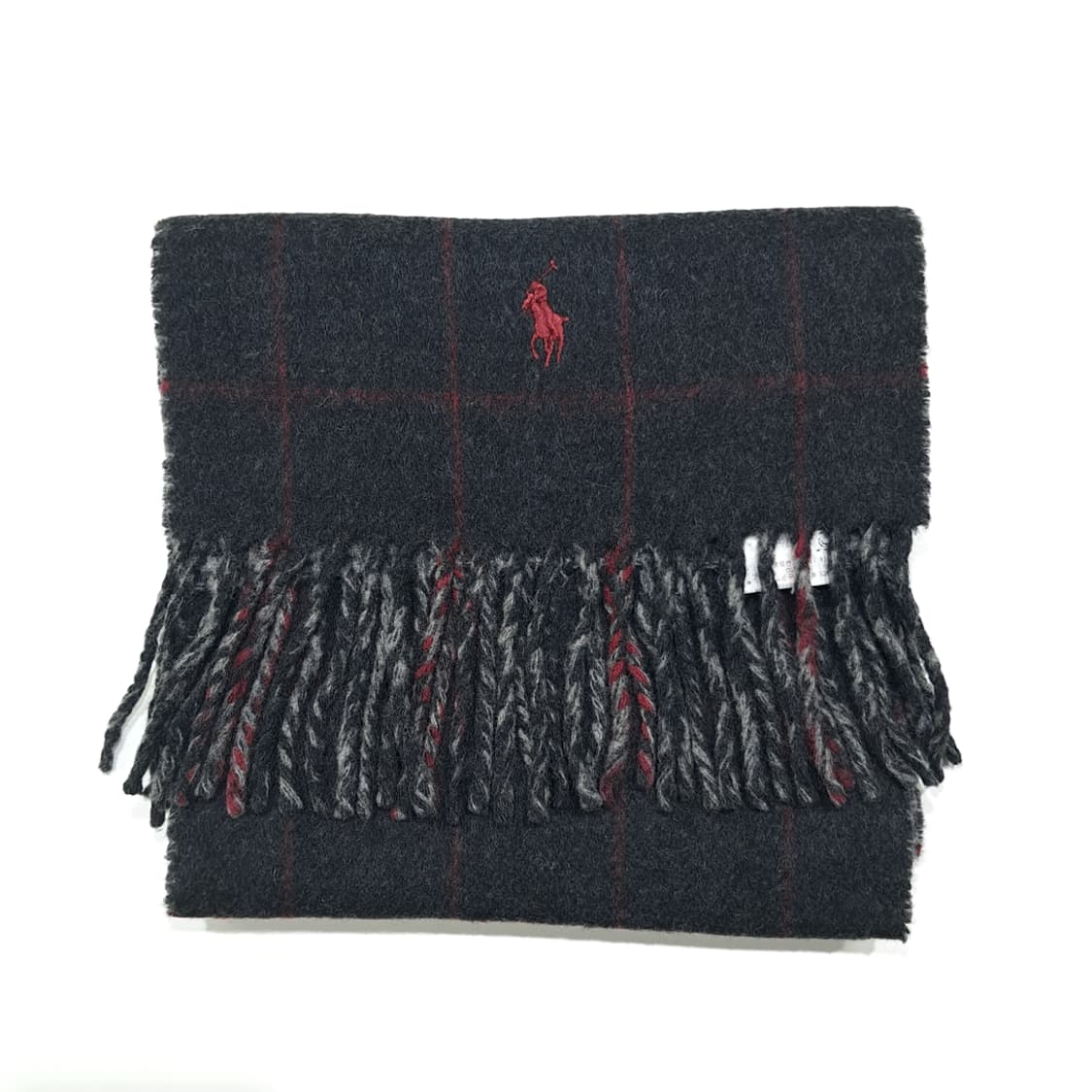 MX457 폴로 이태리판 램스울 양면 레드포니 그레이 머플러 목도리 상품이미지7