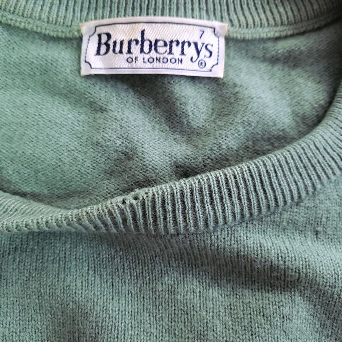 버버리 빈티지 민트 빅로고 니트 상품이미지3