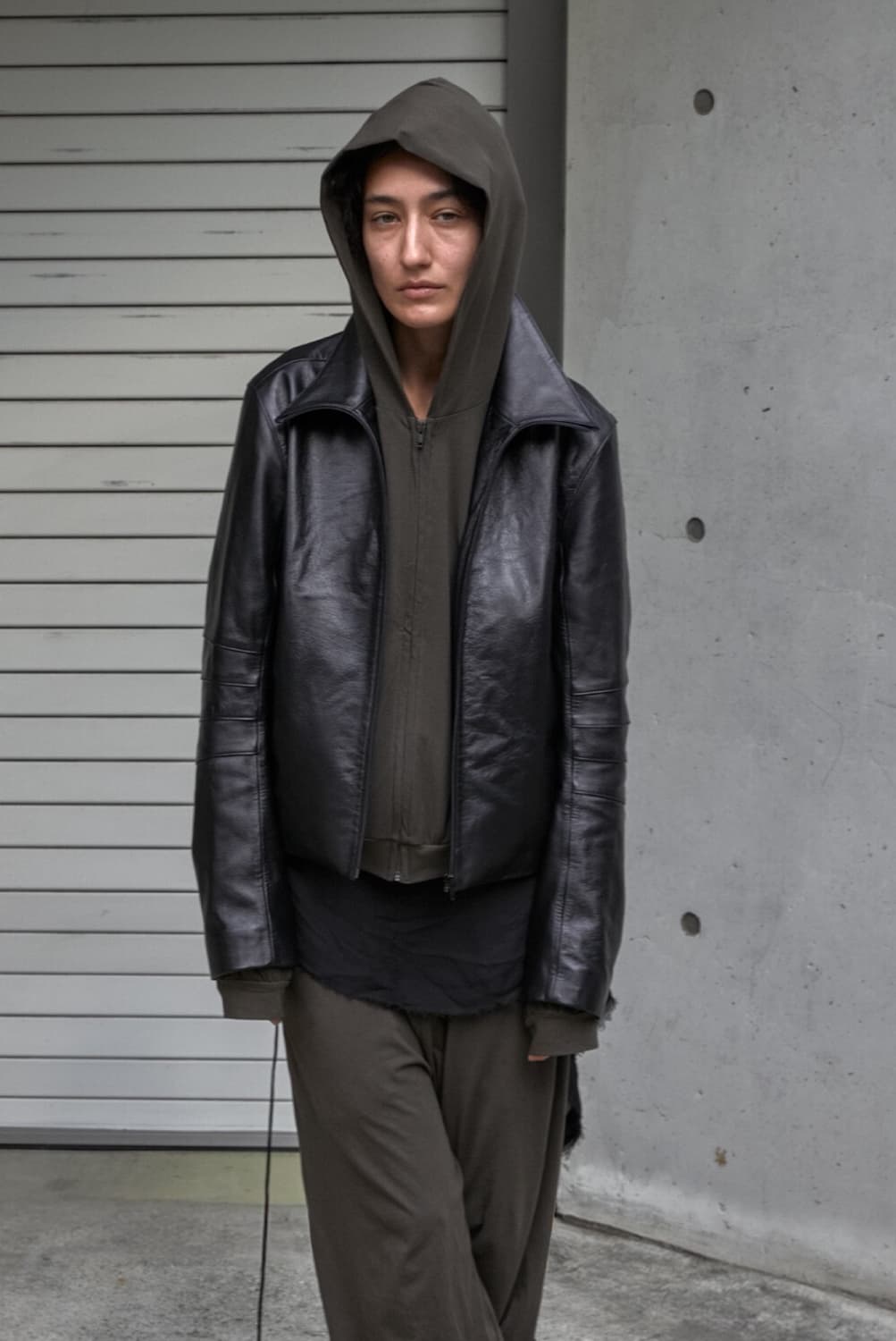 머듈 014 레더 저켓 블랙 2 상품이미지1
