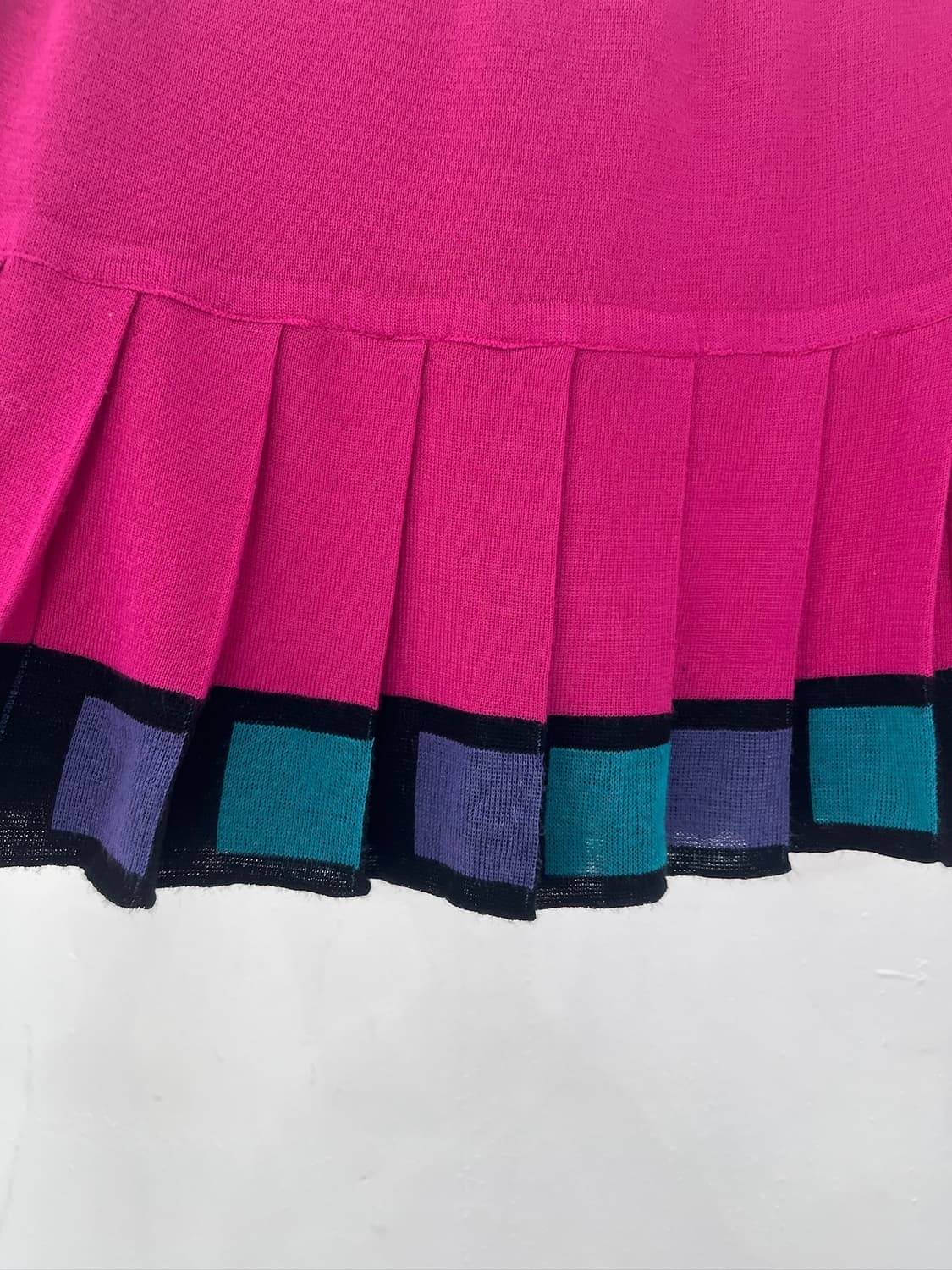 Hot Pink Hem Point Mini Skirt 상품이미지3