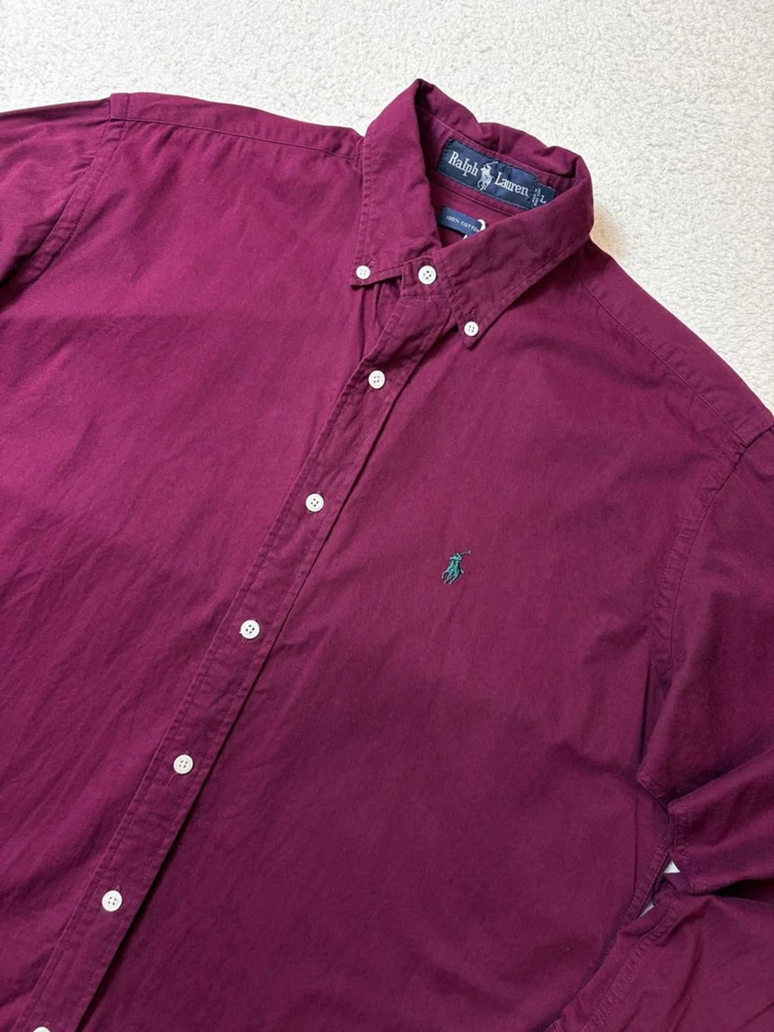 폴로 랄프로렌 00's 코튼 솔리드 로고 셔츠 PN6493 상품이미지2