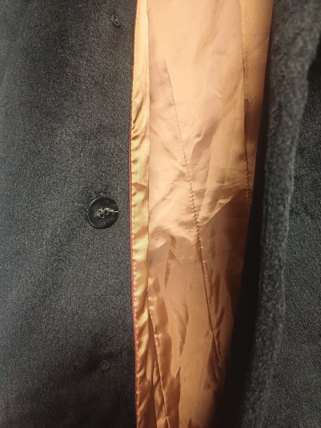 [울 95%] 쉬즈미스 엔틱 버튼 더블 울 코트 (66사이즈/블랙) 상품이미지6