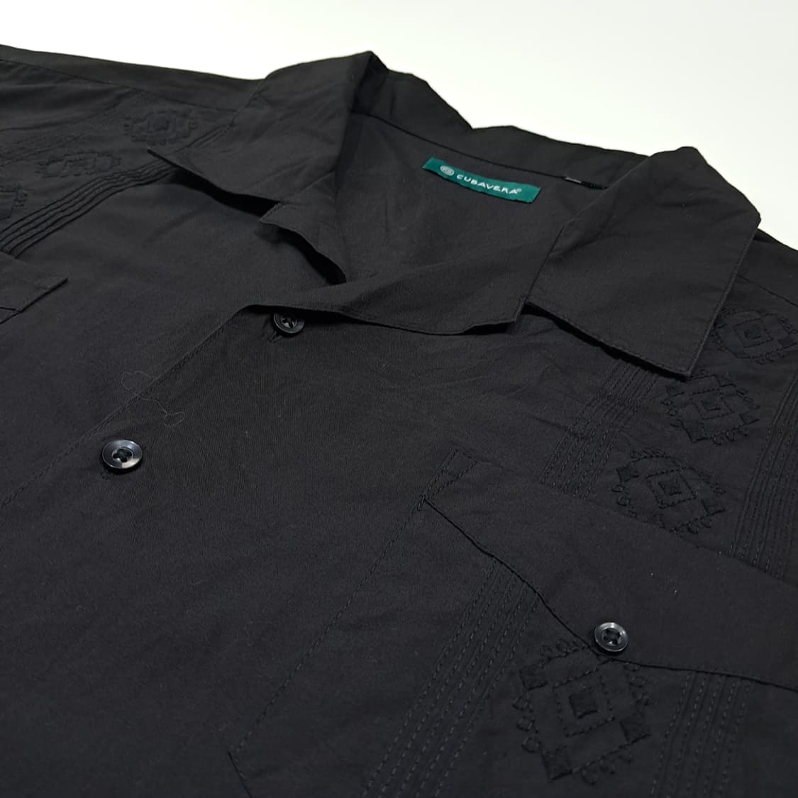 CK148 2XL 쿠바베라 00s 블랙 4포켓 과야베라 반팔 셔츠 남방 상품이미지4