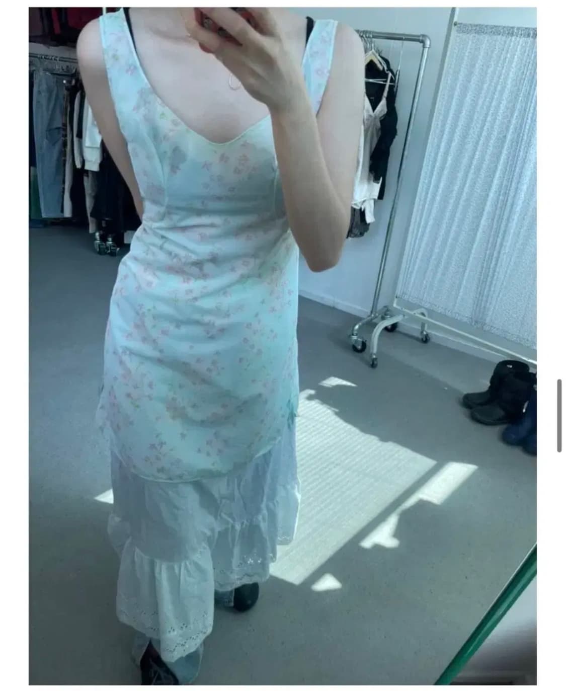 빈티지 유럽 슬립 원피스 레이어드 상품이미지2