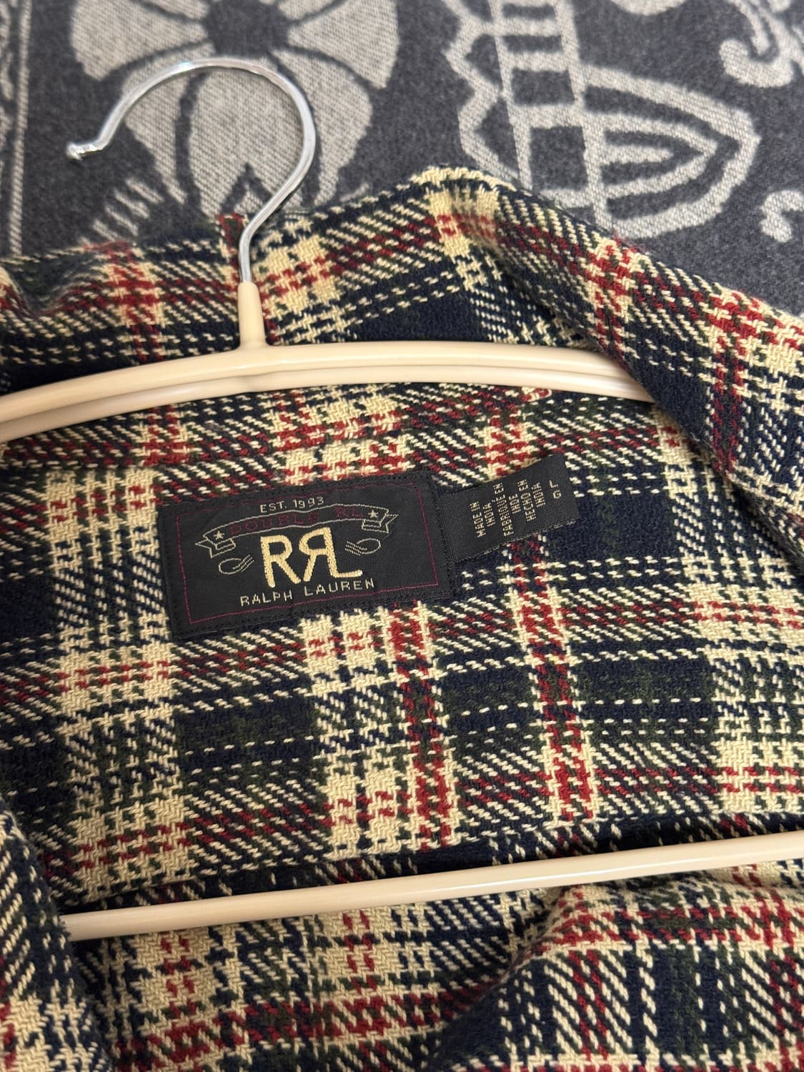Rrl 더블알엘 플란넬 플레이드 캠프셔츠 L 상품이미지4