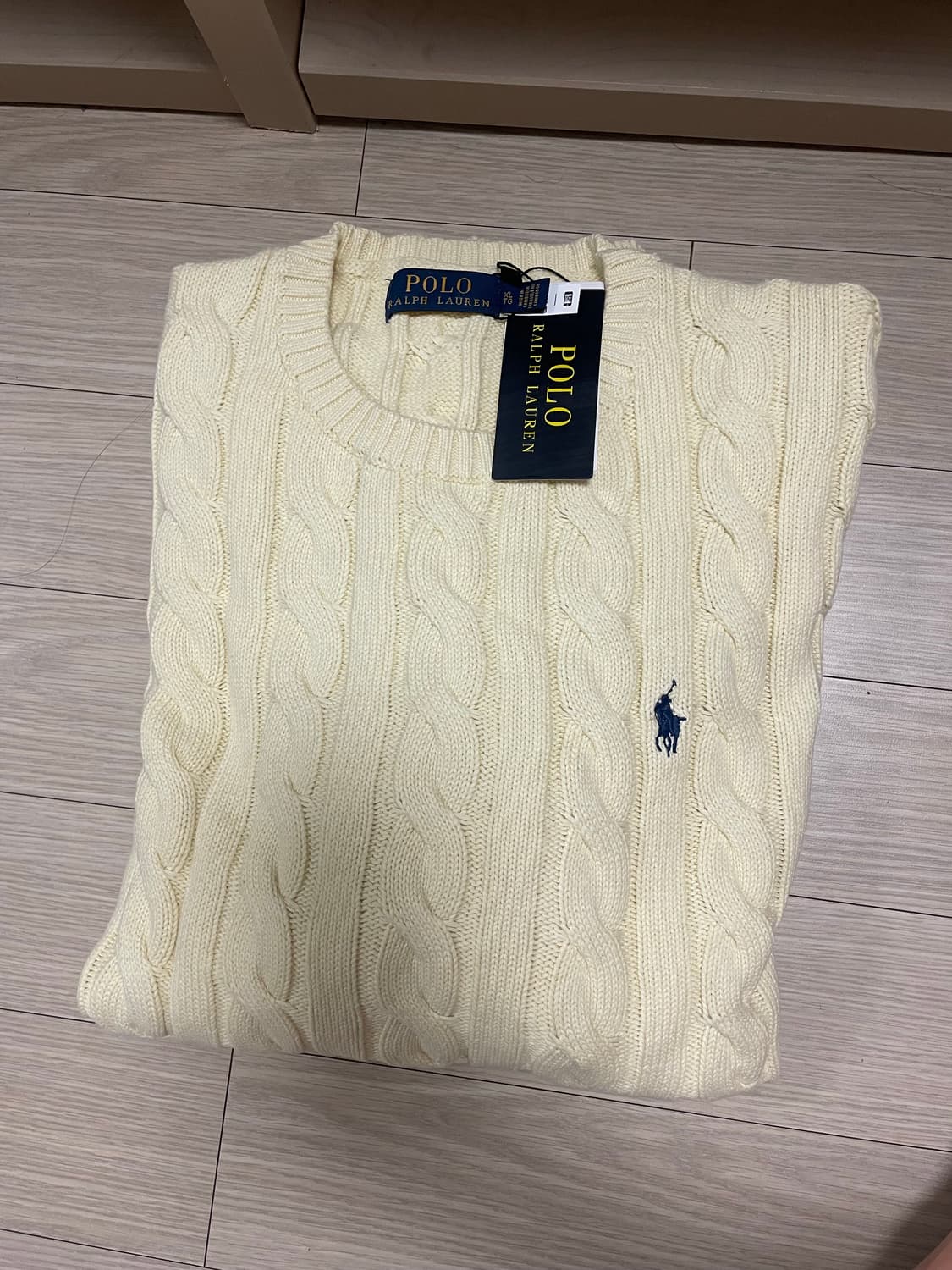 폴로 랄프로렌 남성 꽈배기니트 아이보리 XL 상품이미지1