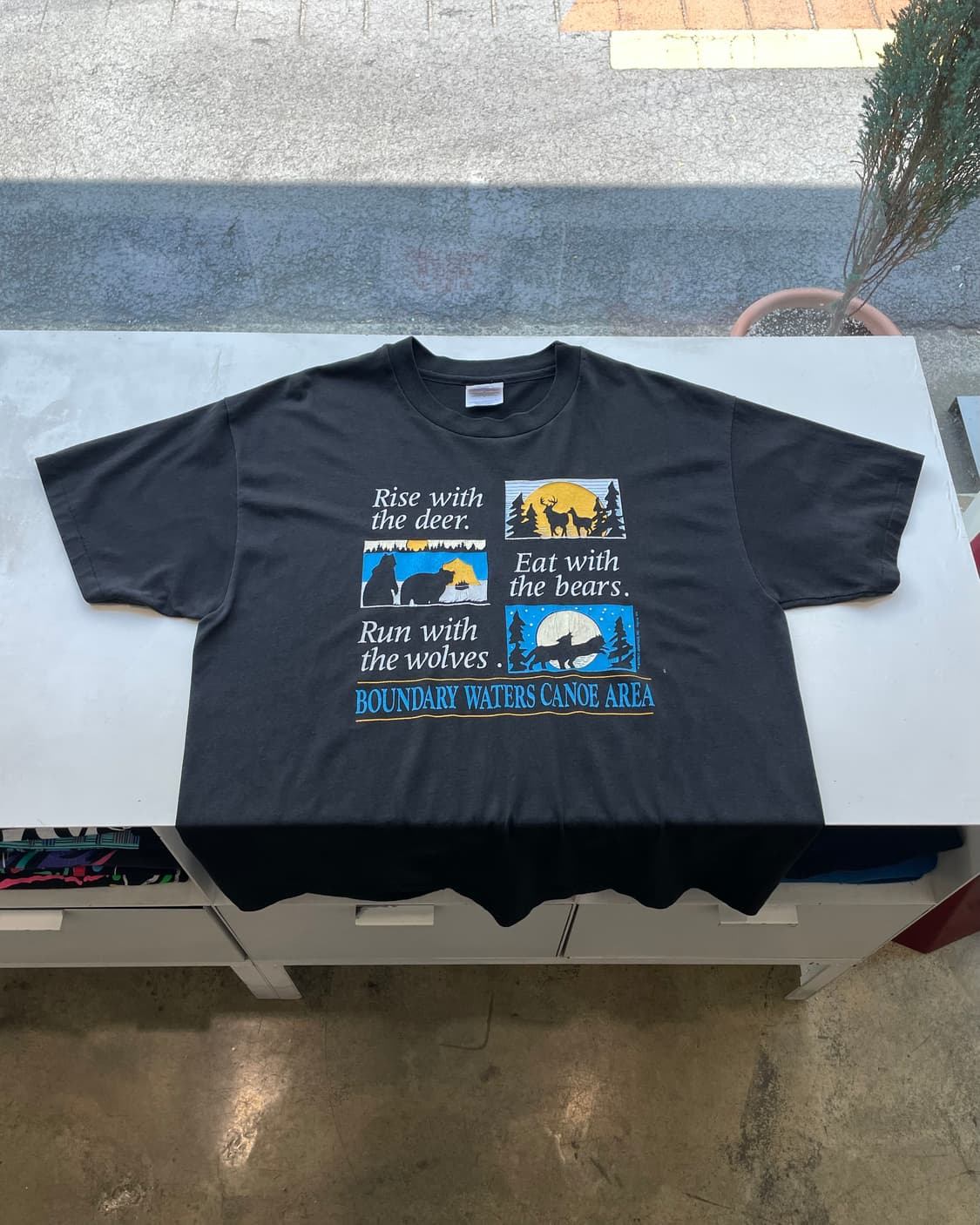 90‘s USA “BWCA” Souvenir T-shirt L 상품이미지4