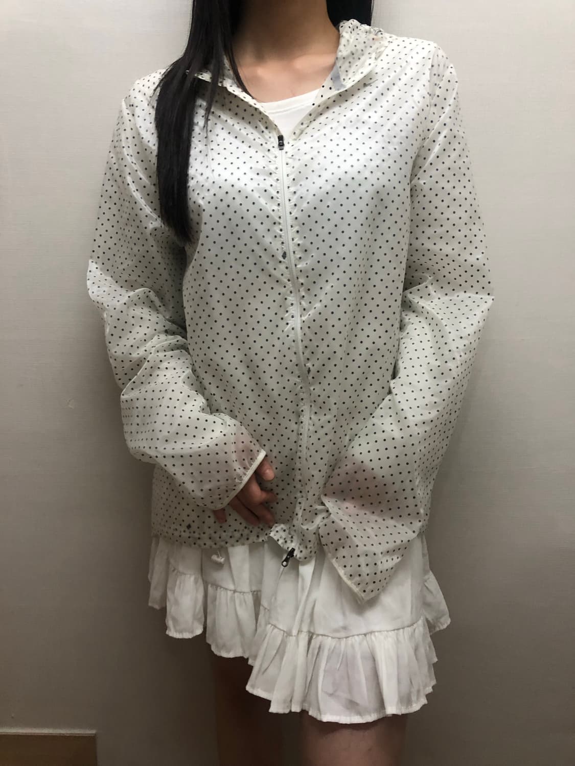 빈티지 나이키 화이트 도트 바람막이 상품이미지1