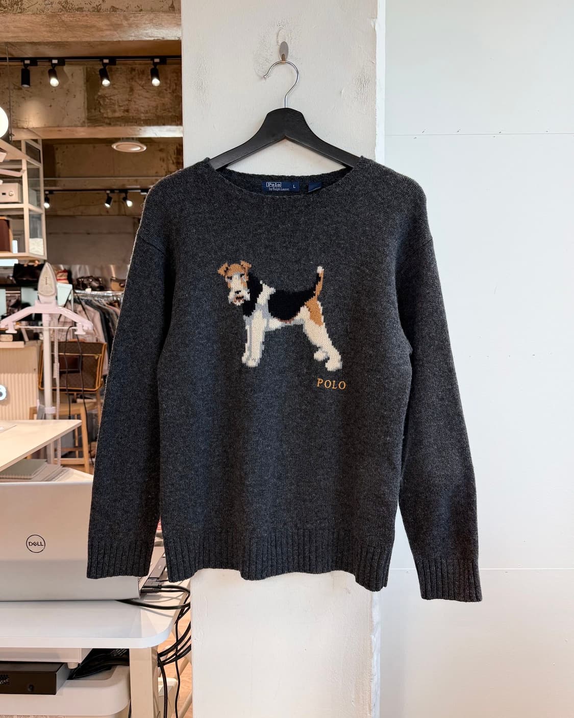 폴로 랄프로렌 차콜 블렌드 도그 인터샤 니트 상품이미지2