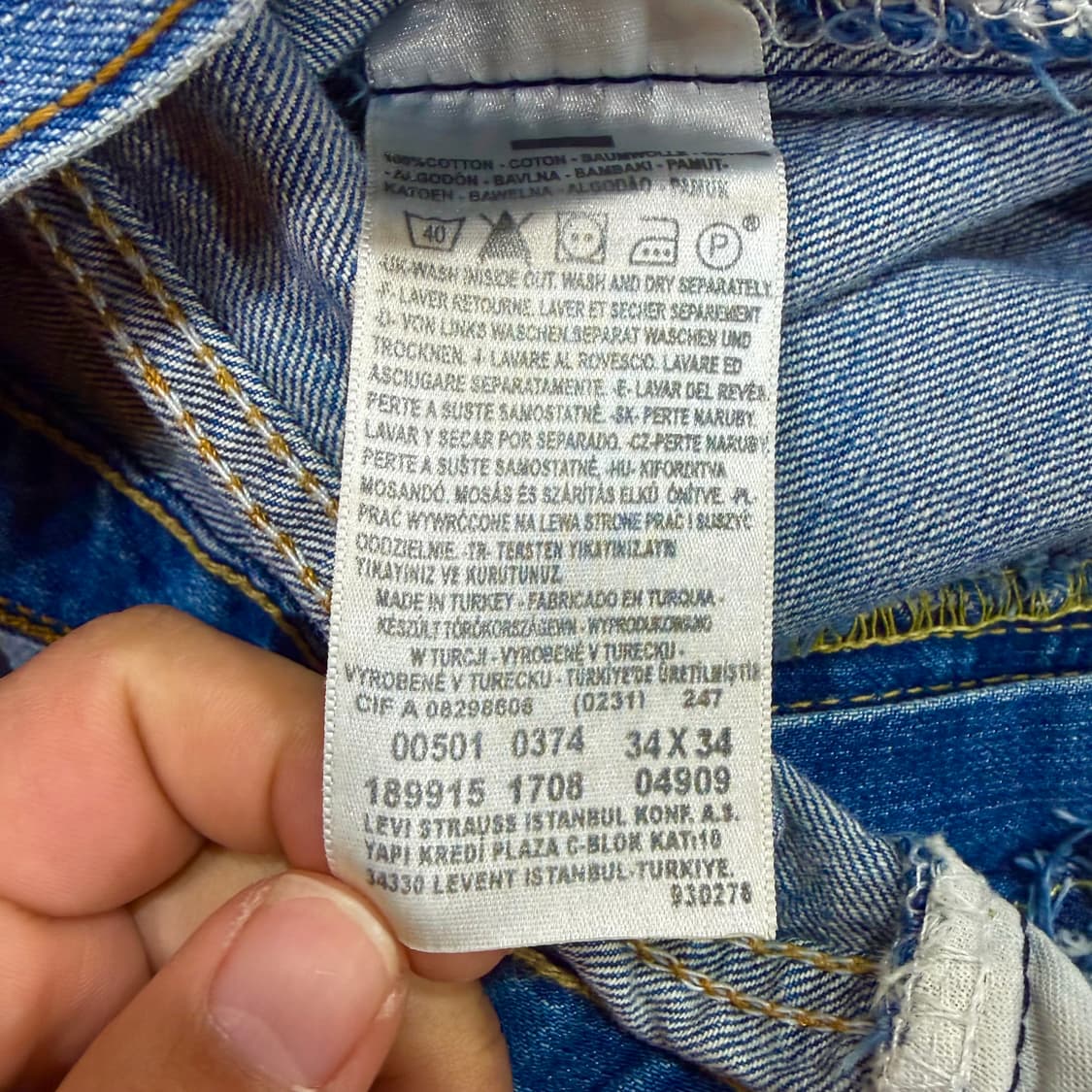 리바이스 10s 중청 데님 팬츠 (W34) 상품이미지6