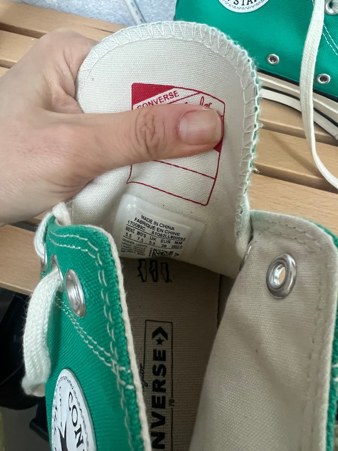 컨버스 척테일러 올스타 하이 코트그린 (245mm) 상품이미지5